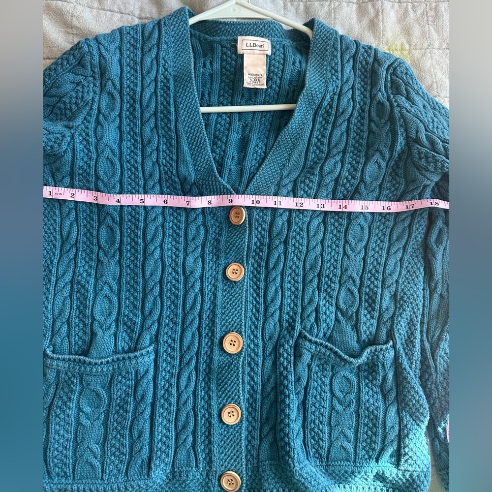 LL Bean Cable Knit Cardigan